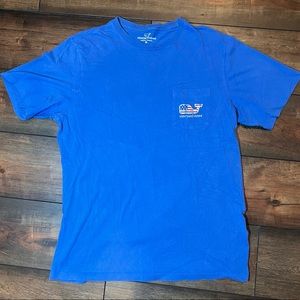Vineyard Vines USA Whale Pocket T-Shirt Royal Blue Size Medium